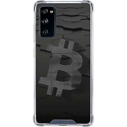 Bitcoin Textured Logo Galaxy S20 FE Clear Case