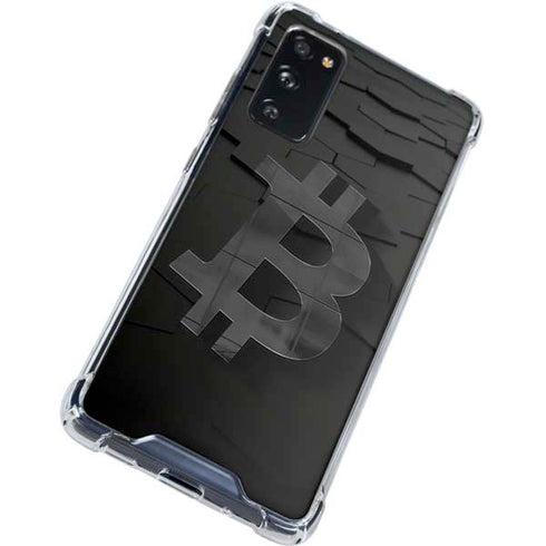 Bitcoin Textured Logo Galaxy S20 FE Clear Case
