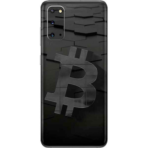 Bitcoin Textured Logo Galaxy S20 Skin
