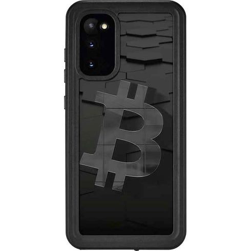 Bitcoin Textured Logo Galaxy S20 Waterproof Case
