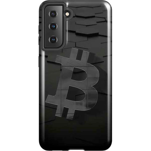 Bitcoin Textured Logo Galaxy S21 5G Pro Case