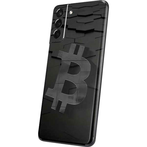 Bitcoin Textured Logo Galaxy S21 5G Skin