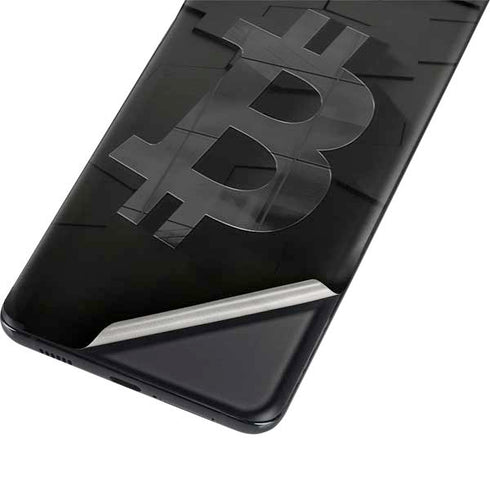 Bitcoin Textured Logo Galaxy S21 5G Skin