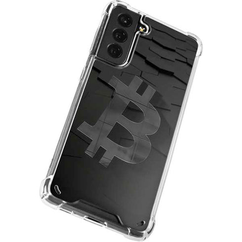 Bitcoin Textured Logo Galaxy S21 Plus 5G Clear Case