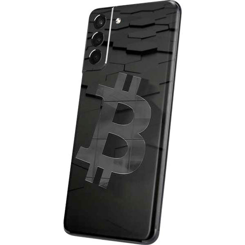 Bitcoin Textured Logo Galaxy S21 Plus 5G Skin