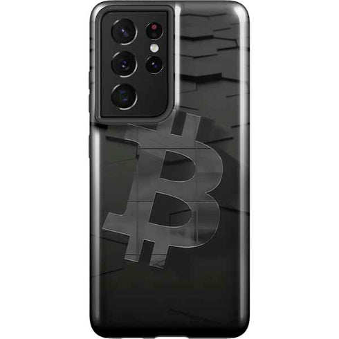Bitcoin Textured Logo Galaxy S21 Ultra 5G Pro Case