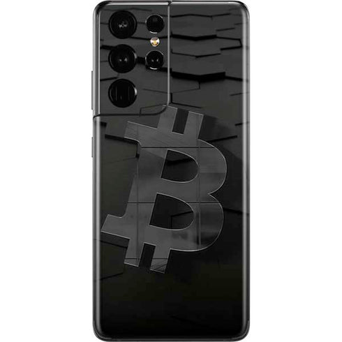 Bitcoin Textured Logo Galaxy S21 Ultra 5G Skin