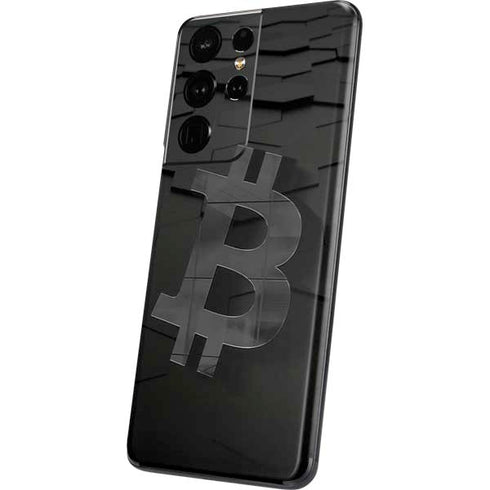 Bitcoin Textured Logo Galaxy S21 Ultra 5G Skin