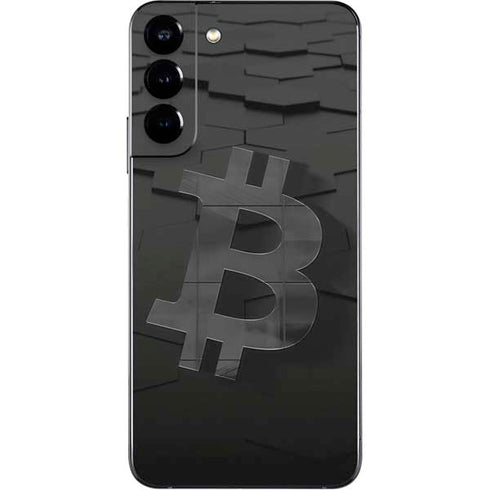 Bitcoin Textured Logo Galaxy S22 Plus Skin