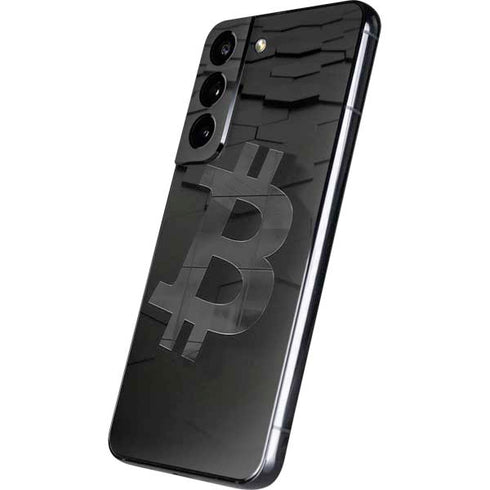 Bitcoin Textured Logo Galaxy S22 Skin