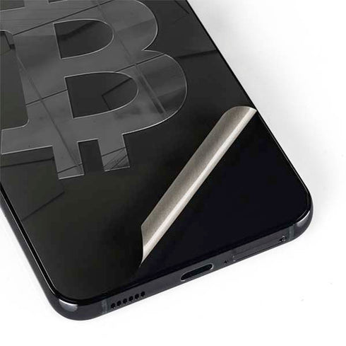 Bitcoin Textured Logo Galaxy S22 Skin