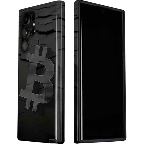 Bitcoin Textured Logo Galaxy S22 Ultra Pro Case