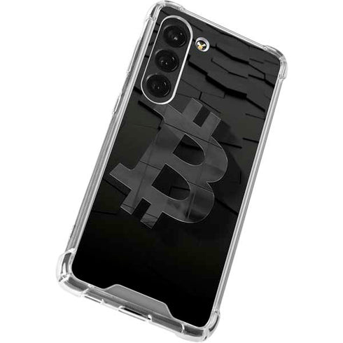 Bitcoin Textured Logo Galaxy S23 Clear Case