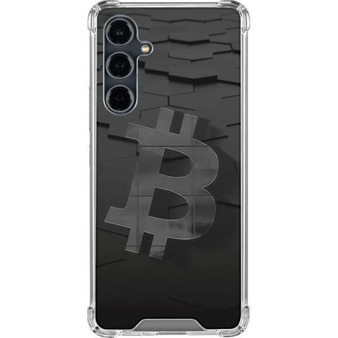 Bitcoin Textured Logo Galaxy S23 FE Clear Case