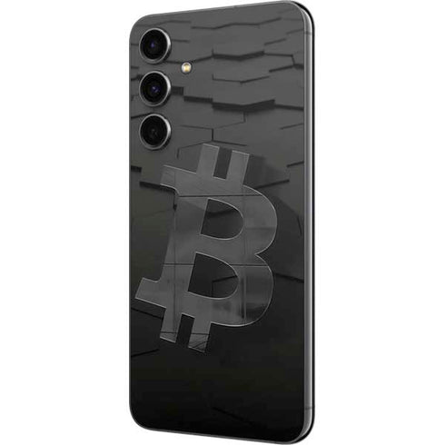 Bitcoin Textured Logo Galaxy S23 FE Skin