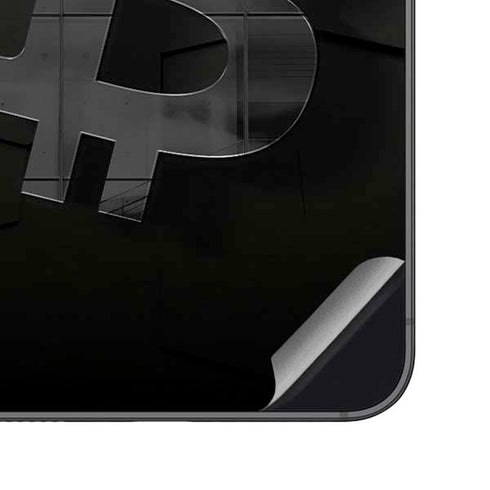 Bitcoin Textured Logo Galaxy S23 FE Skin