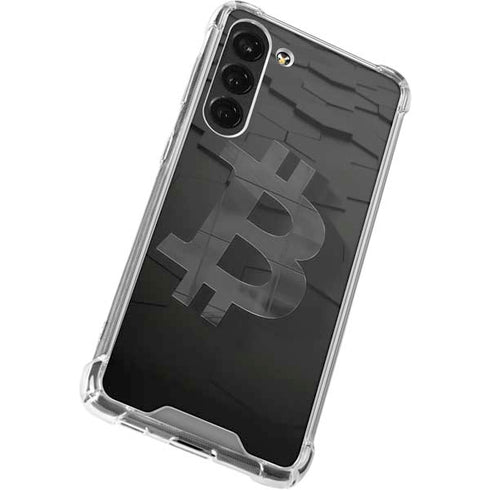 Bitcoin Textured Logo Galaxy S23 Plus Clear Case