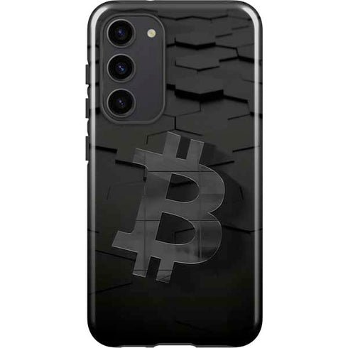 Bitcoin Textured Logo Galaxy S23 Plus Pro Case