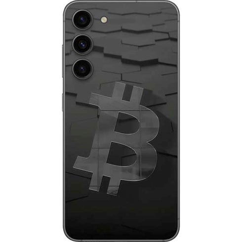 Bitcoin Textured Logo Galaxy S23 Plus Skin