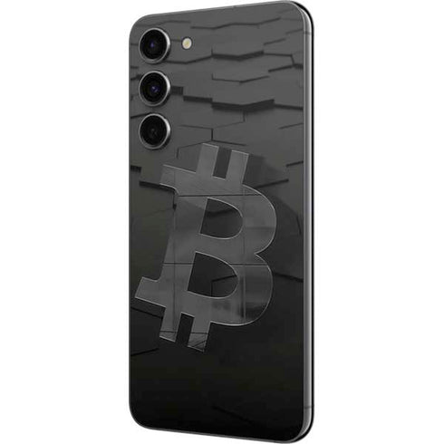 Bitcoin Textured Logo Galaxy S23 Plus Skin