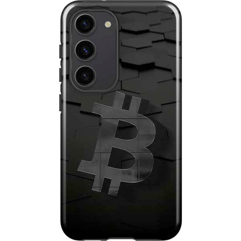 Bitcoin Textured Logo Galaxy S23 Pro Case