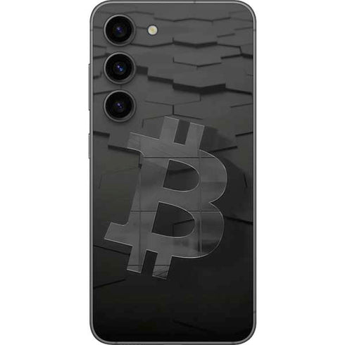 Bitcoin Textured Logo Galaxy S23 Skin