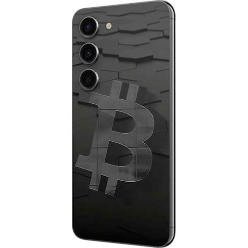 Bitcoin Textured Logo Galaxy S23 Skin