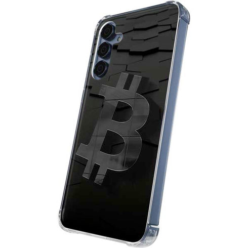Bitcoin Textured Logo Galaxy S24 Clear Case