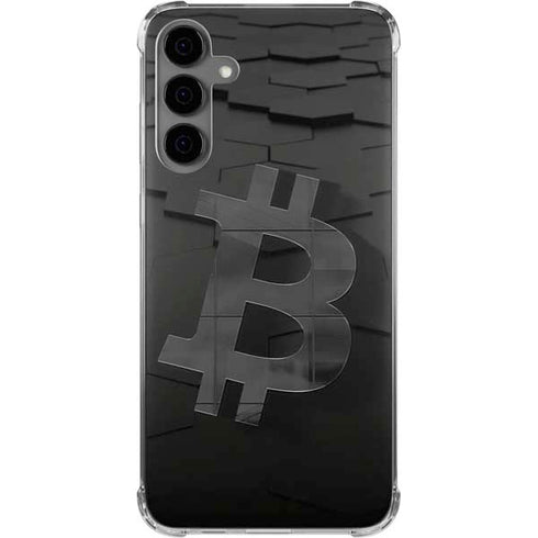 Bitcoin Textured Logo Galaxy S24 Plus Clear Case