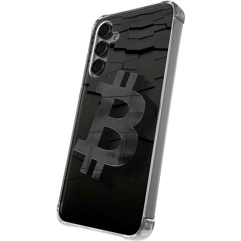 Bitcoin Textured Logo Galaxy S24 Plus Clear Case