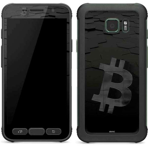 Bitcoin Textured Logo Galaxy S7 Active Skin