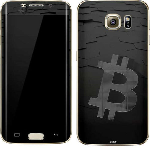 Bitcoin Textured Logo Galaxy S7 Edge Skin