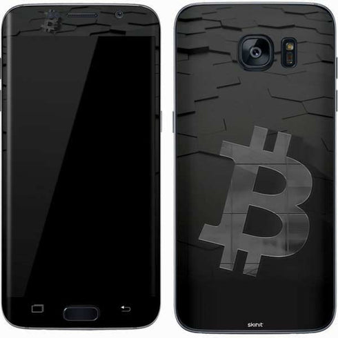 Bitcoin Textured Logo Galaxy S7 Skin