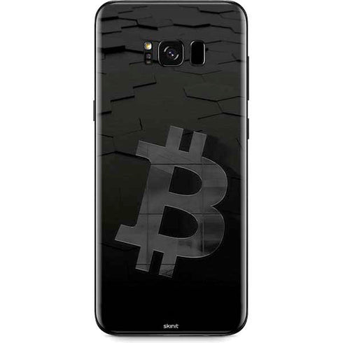 Bitcoin Textured Logo Galaxy S8 Plus Skin