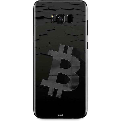 Bitcoin Textured Logo Galaxy S8 Skin