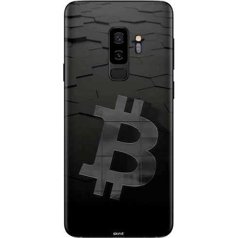 Bitcoin Textured Logo Galaxy S9 Plus Skin
