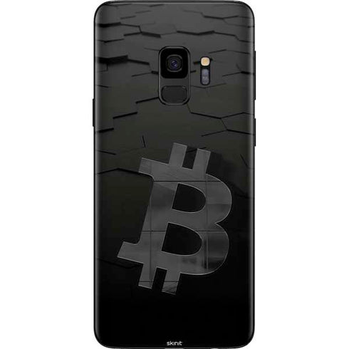 Bitcoin Textured Logo Galaxy S9 Skin