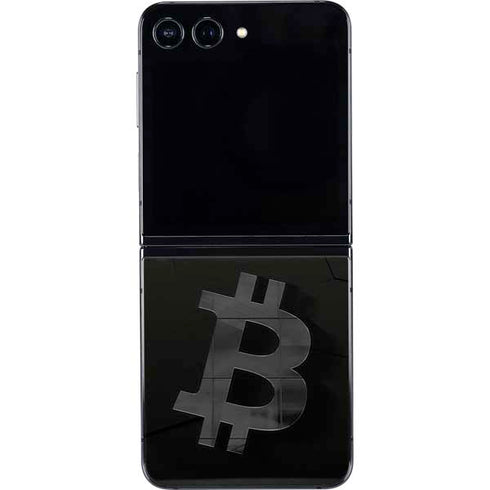 Bitcoin Textured Logo Galaxy Z Flip5 5G Skin
