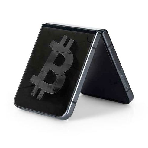 Bitcoin Textured Logo Galaxy Z Flip5 5G Skin