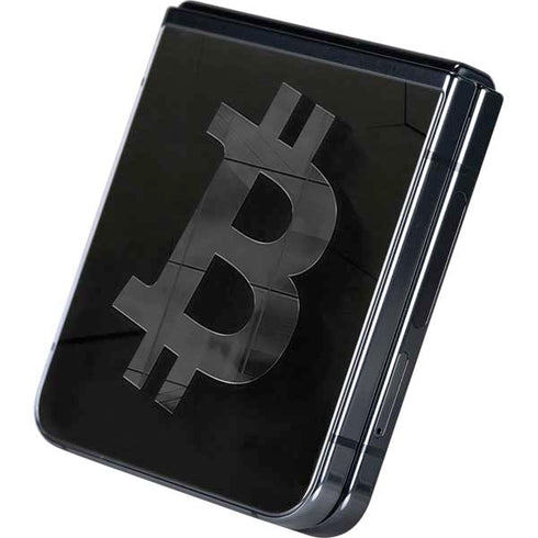 Bitcoin Textured Logo Galaxy Z Flip5 5G Skin