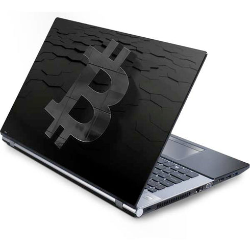 Bitcoin Textured Logo Generic Laptop Skin