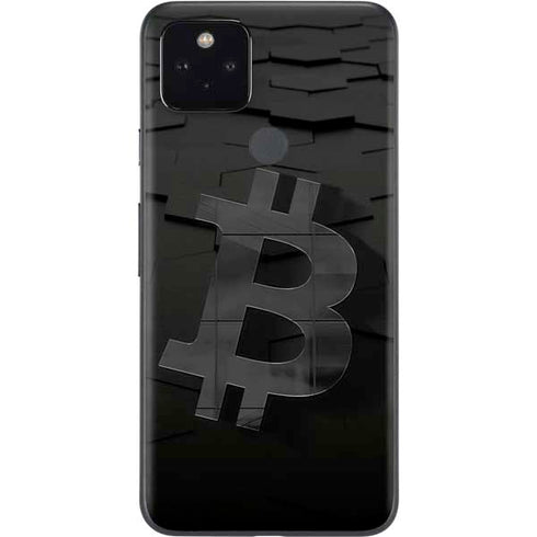 Bitcoin Textured Logo Google Pixel 4a 5G Skin
