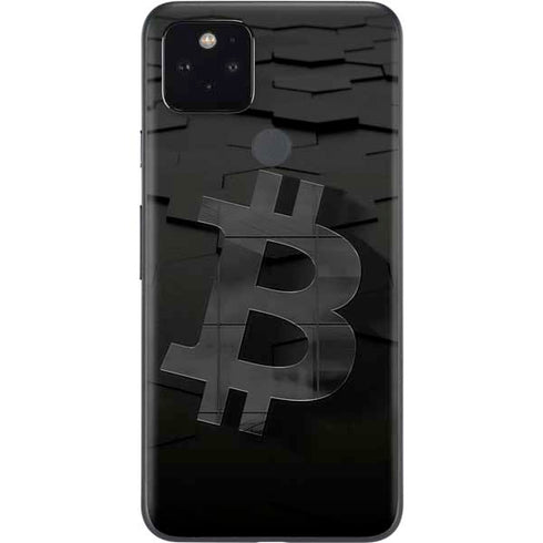 Bitcoin Textured Logo Google Pixel 5 Skin