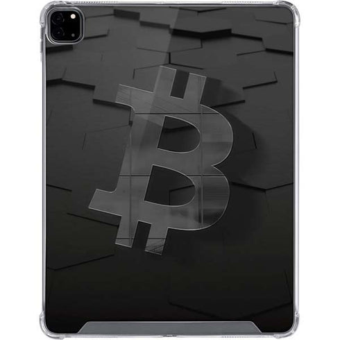 Bitcoin Textured Logo iPad Pro 12.9in (2020) Clear Case