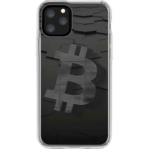 Bitcoin Textured Logo iPhone 11 Pro Clear Case