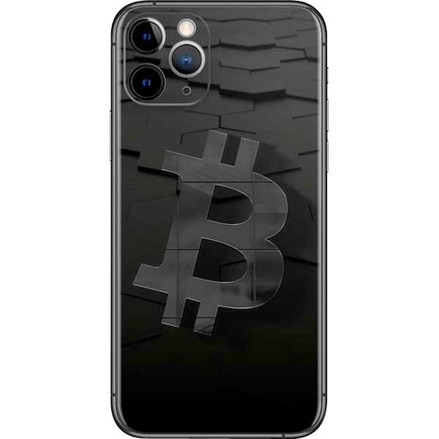 Bitcoin Textured Logo iPhone 11 Pro Skin