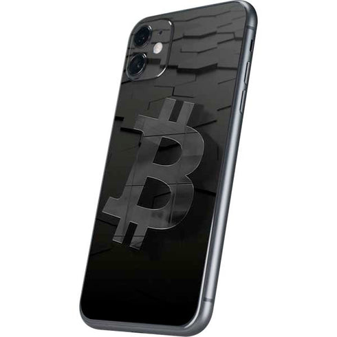 Bitcoin Textured Logo iPhone 11 Skin