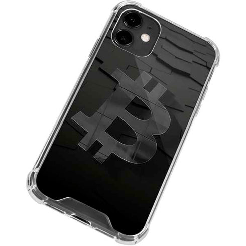 Bitcoin Textured Logo iPhone 12 Clear Case