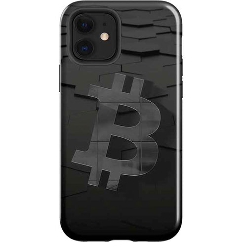 Bitcoin Textured Logo iPhone 12 Impact Case