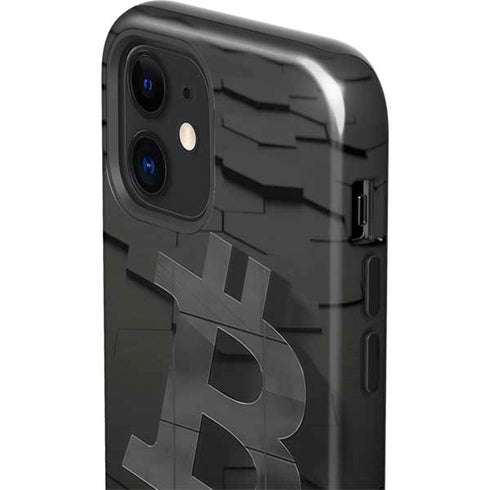 Bitcoin Textured Logo iPhone 12 Impact Case